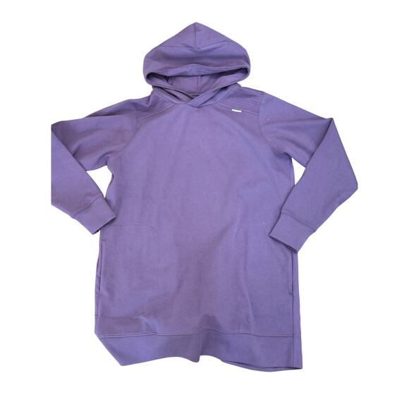 NWT $190 G Star Fabric Mix Loose Hoodie Dress in Grapeade Size Small - Picture 4 of 6